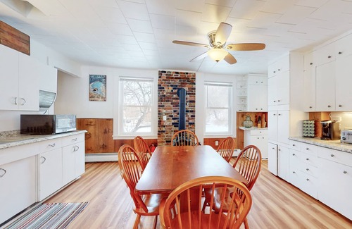 Rochester House | Rural mountain-view home near skiing with screened porch, firepit, & game room