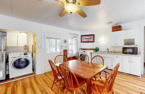 Rochester House | Rural mountain-view home near skiing with screened porch, firepit, & game room