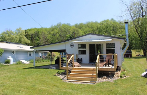 Rushford Lake House | Rushford Lake Waterfront Lake House with Private 50' Waterfront and Dock.
