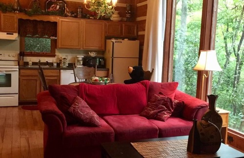 Rocky Grove Cabin | Rushing Waters Cabin- A Romantic Creek Side Retreat with Waterfalls