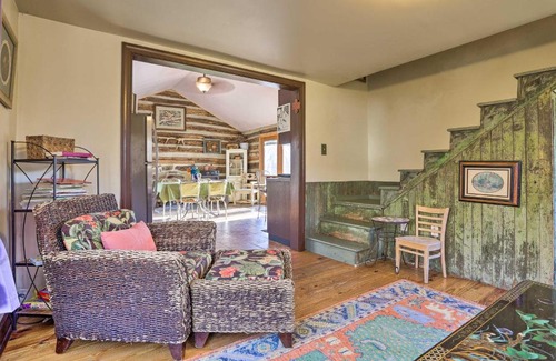Linden House | Rustic Cabin with Mtn Views, Deck and Fire Pit!