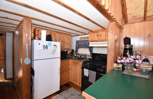 Plattsburgh Cabin | Rustic, cozy lodge available for rent at Plattsburgh RV Park