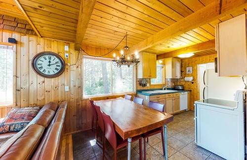Ardenvoir Cabin | Rustic, dog-friendly retreat with hot tub, woodstove & furnished deck
