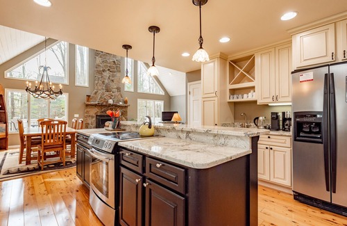 Blakeslee House | Rustic Elegance w/Hot Tub, Game Loft & Fireplace