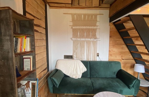Worcester Cabin | Rustic intimate cabin nestled in a picturesque mountains viewing the Catskills.
