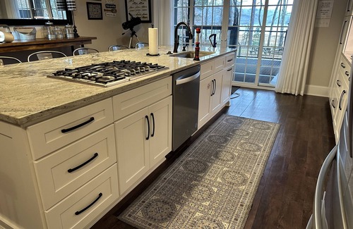 Sharps Chapel House | Rustic lakeside home with private dock, firepit, grill, smoker, and mtn views