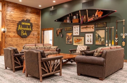 Schroon Lake Hotel | Rustic Lodge Retreat Located at Schroon Lake | Outdoor fire pits & indoor pool