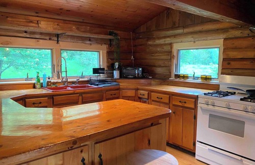Danville Cabin | Rustic Log Cabin w/Hot Tub, Mountain Views in the Northeast Kingdom