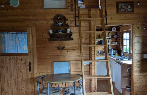 Harmer Hill Cottage | Rustic Log Cabin - Dog Friendly - Sleeps 2 - Views
