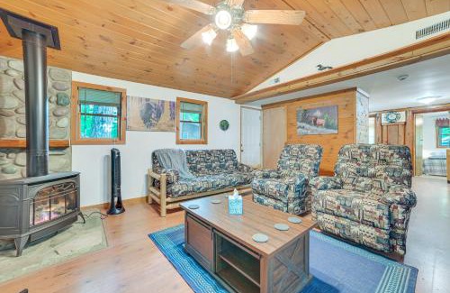 Rose City House | Rustic Michigan Lakeside Cabin with Private Dock!