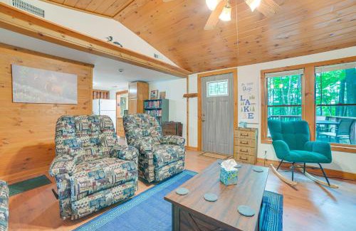 Rose City House | Rustic Michigan Lakeside Cabin with Private Dock!