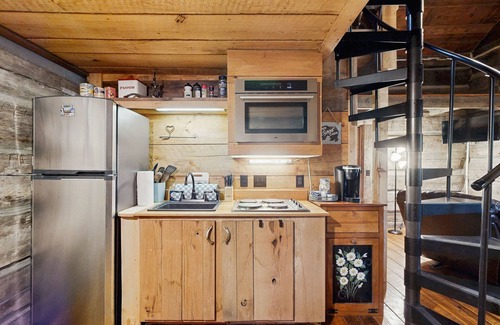 Hendersonville Cabin | Rustic Mountain Cabin with private gas grill and outdoor living space