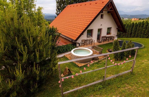 Slovenska Bistrica Apartment | Rustic Refuge Glamping with Hot-Tub and Sauna - Two Bedroom Apartment with Terrace