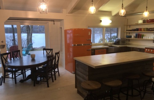 Swanton House | Rustic, yet Upgraded Cabin on Stunning, Level Lakefront Lot with LONG Lake Views