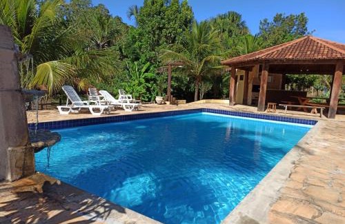 Hidrolandia House | Sítio Recanto da Paz - Chácara para temporada com piscina aquecida