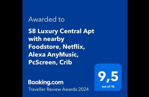 Kosice Old Town Apartment | S8 Luxury 2 Room Apt OldTown - Foodstore, Crib, BabyChair, Netflix, PC Screen, UnlimMusic
