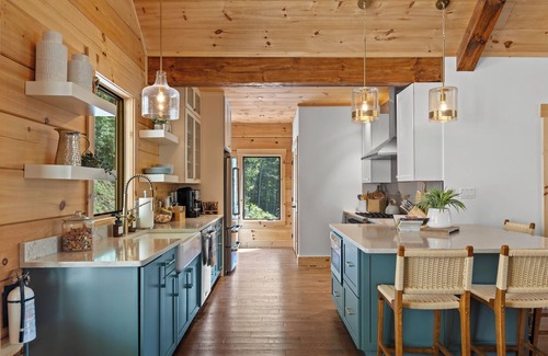 Cherry Log Cabin | Sacred Creek Retreat - On-site Fishing & Hiking | Creekside Firepit | Sauna | Hot Tub | Arcade | Theater Room