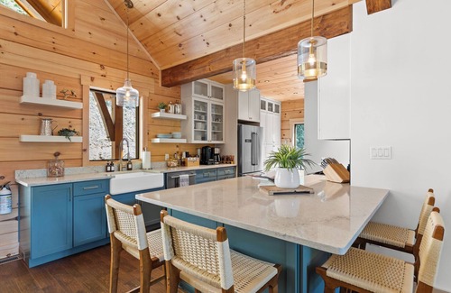 Cherry Log Cabin | Sacred Creek Retreat - On-site Fishing & Hiking | Creekside Firepit | Sauna | Hot Tub | Arcade | Theater Room