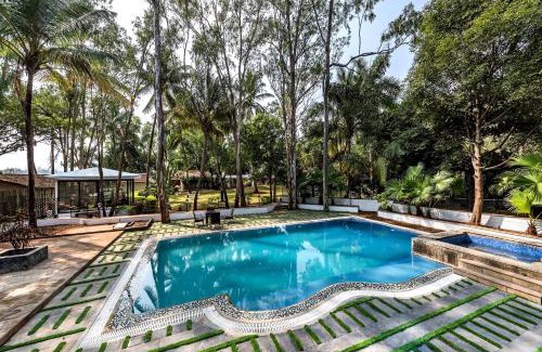 Wadgaon Villa | SaffronStays Foresta By The Lake, Kamshet -7 acres estate with lake on 3 sides, pool, veg only multi cuisine meals