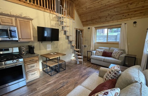 Riggins Cabin | Salmon River out the front door.