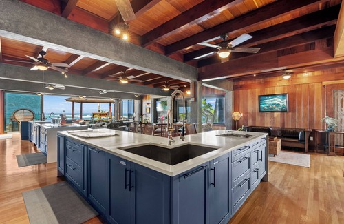 Haleiwa House | Samurai House by Gather: Oceanfront Estate w/Infinity Pool & Theater
