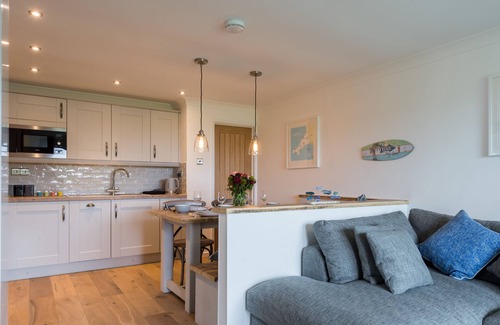 Mawgan Porth Apartment | Sandcastles offers a delightful two-bedroom self-catering apartment