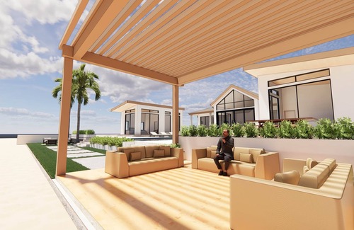 Farmer's Hill Villa | Sandcliffe Villa, - New 6,000 SQFT. Villa, Close to airport & Town w/enclosed poolside kitchen!