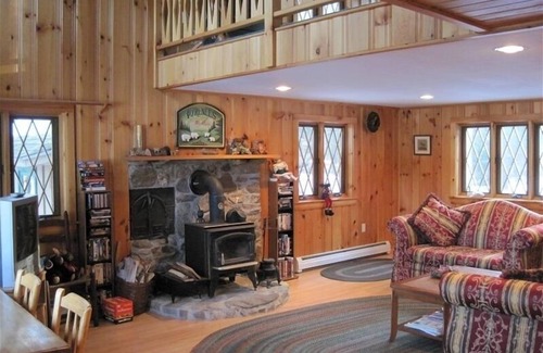 Stoneham Ski Chalet | Sandy Beach, Alpine Chalet on Peaceful, Private Pond