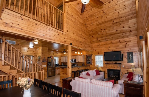 Cassopolis House | Sandy Beach Wheelchair-Friendly Knotty Pine Lodge w/47 Wooded Acres!