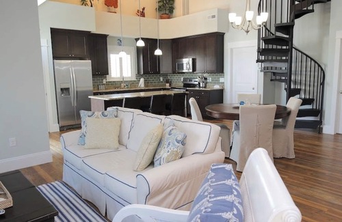 Corolla Light Villa | Santorini Sunsets: Oceanside duplex, private hot tub with Corolla Light Amenties