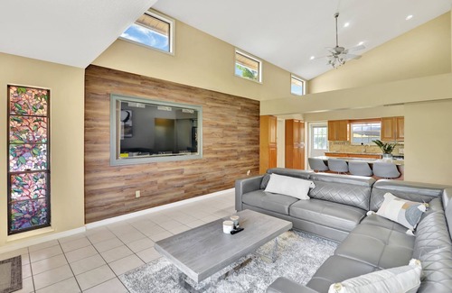 Lake Worth House | Sauna Beach House with a Salt Water Heated Pool