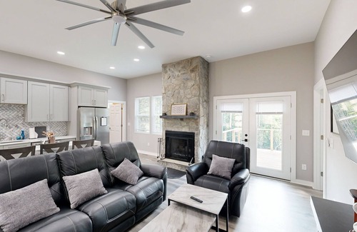 Roaring River House | Scenic Home- Close to water activities with fireplace, W/D, & AC