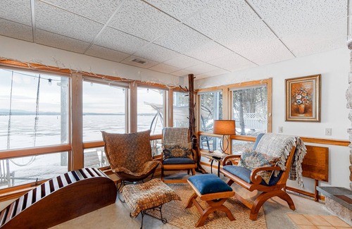 Schuyler Falls House | Scenic lakefront home with gas fireplace, high-speed WiFi, & patio