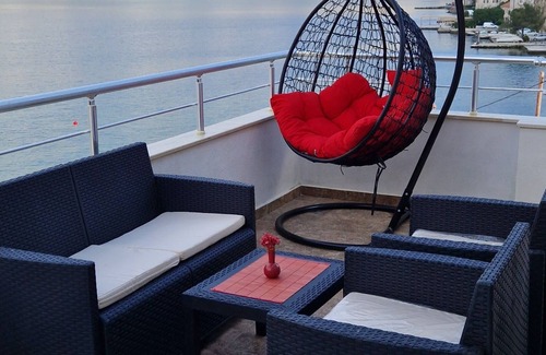 Prcanj Apartment | Scenic penthouse apartment, sea view balcony, pet friendly, private parking