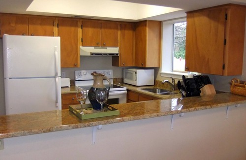 New Braunfels House | Scenic riverfront home on quiet stretch of Guadalupe - waterfall by huge front porch