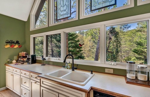 Goodview House | Scenic Waterfront A-frame with hot tub and dock