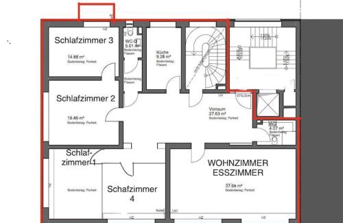 Golzheim Apartment | Schönster Rheinblick Messe Parken Luxus 10 Person