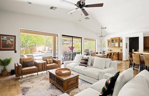 Cave Creek House | Scottsdale/Cave Creek Luxury Sonoran Nights with Mtn Views, Heated Pool, Hot Tub, & Game Room