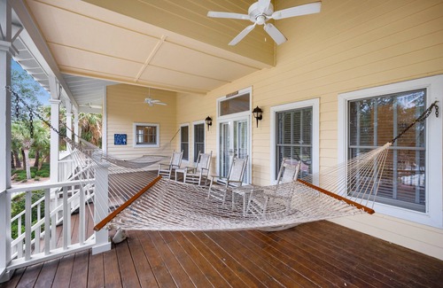 Debordieu Colony House | Screened porches, decks, rockers, hammocks and an upstairs balcony with ocean views