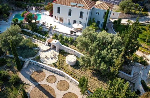 Evgiros Villa | Secluded Villa Amadeus with hammam, tennis court, BBQ & private pool