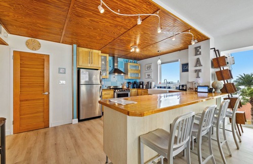 New Smyrna Beach Condo | Sea Forever! Beachfront Golden Arms #501 ~ Walk to shopping, dining & night life on Flagler Ave.