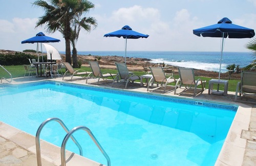 Kissonerga Villa | Sea Front, Heated Pool, Lovely Paphos Villa, Villas for Larger Groups Nearby