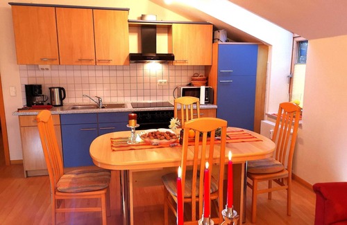 Juliusruh Apartment | Sea view Panorama Sauna Wlan Fitness room Dünenresidenz - two rooms Kitchen