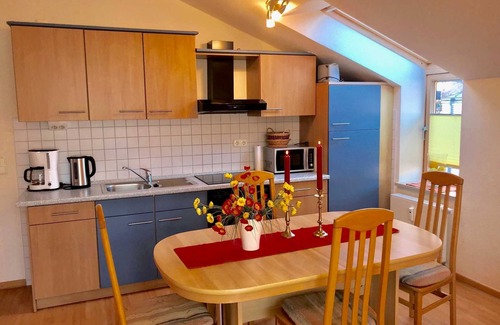 Juliusruh Apartment | Sea view Panorama Sauna Wlan Fitness room Dünenresidenz - two rooms Kitchen