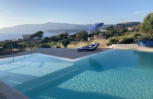 Santa Maria del Mare Villa | Sea views. Infinity saline pool Sleeps 7 (+2 kids, enquire prior to booking)
