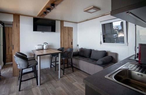 Novi Vinodolski House | Seaside Deluxe Escape at Klenovica Camping - Two Bedroom Holiday Home with Terrace