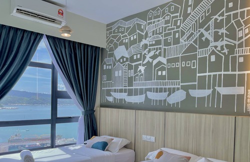 Downtown Kota Kinabalu Apartment | Seaview JQ3A 2R1B 5pax Suria Mall, Gaya Street
