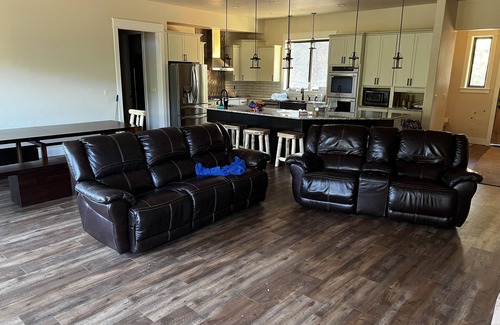 Mountain Home Cabin | Secluded 7,800 SqFt Cabin in the Woods- Pond, River, Theater, Disc Golf & More