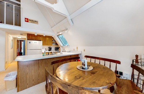 Waitsfield House | Secluded A-frame chalet with deck, patio, & 2 kitchens - near slopes