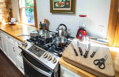 Pomona Cabin | Secluded Cabin. Art. Fast WiFi. Fireplace. New Kitchen